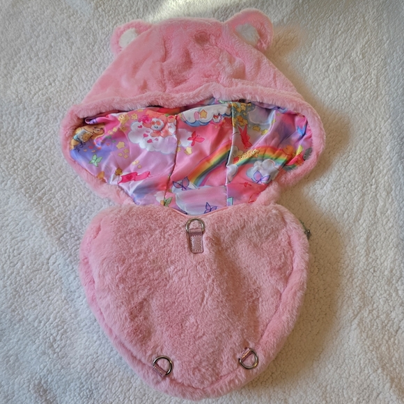 Dolls kill x Carebears lotsa heart hoodie pink backpack - Picture 2 of 8